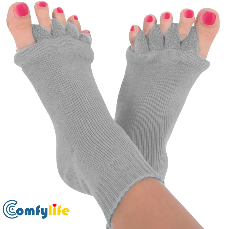 Comfylife Foot Alignment Socks Grey Colour | Get relief from foot pain in 21 days