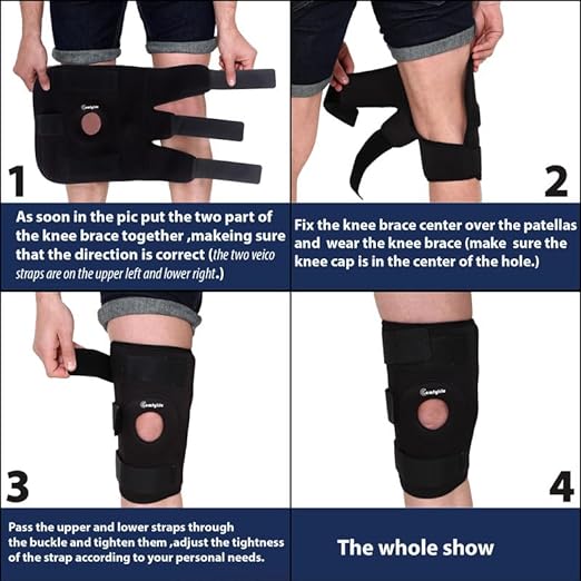 COMFYLIFE Knee Support for Men & Women - Hinged Knee Brace for Knee Pain & Ligament Tear - Knee Caps for Women & Men – Knee Belt for Gym Workout, Running & Arthritis –  Large