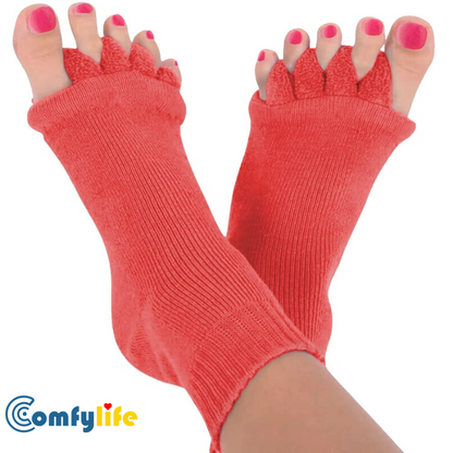 Comfylife Foot Alignment Socks Maroon Colour | Get relief from foot pain in 21 days