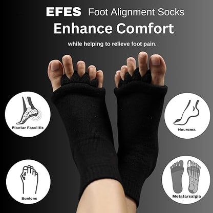 Comfylife Foot Alignment Socks Black Colour | Get relief from foot pain in 21 days