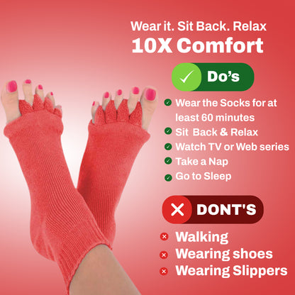 Comfylife Foot Alignment Socks Maroon Colour | Get relief from foot pain in 21 days