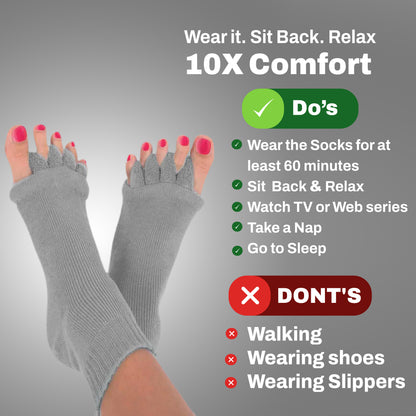 Comfylife Foot Alignment Socks Grey Colour | Get relief from foot pain in 21 days